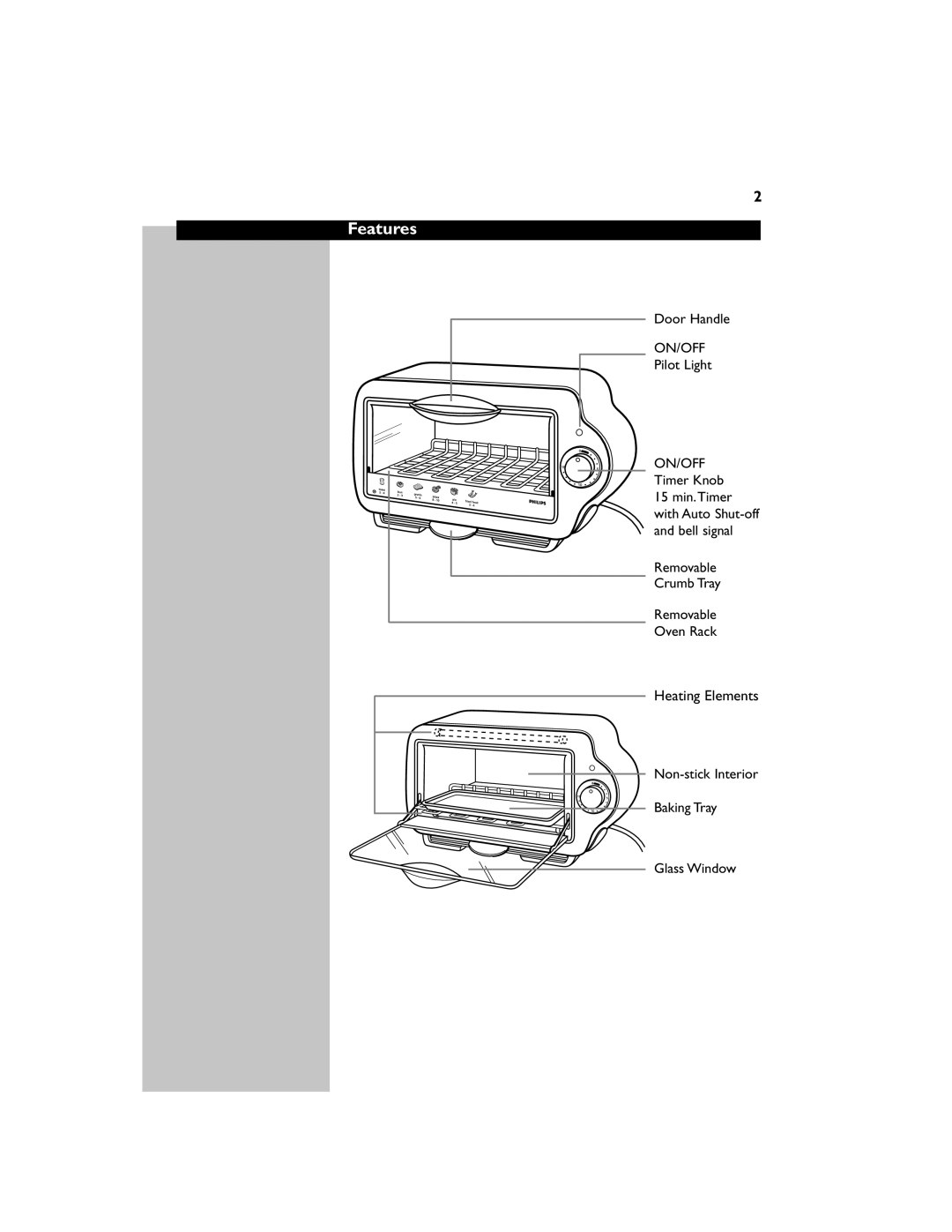 Philips HD4468 manual Features, On/Off 