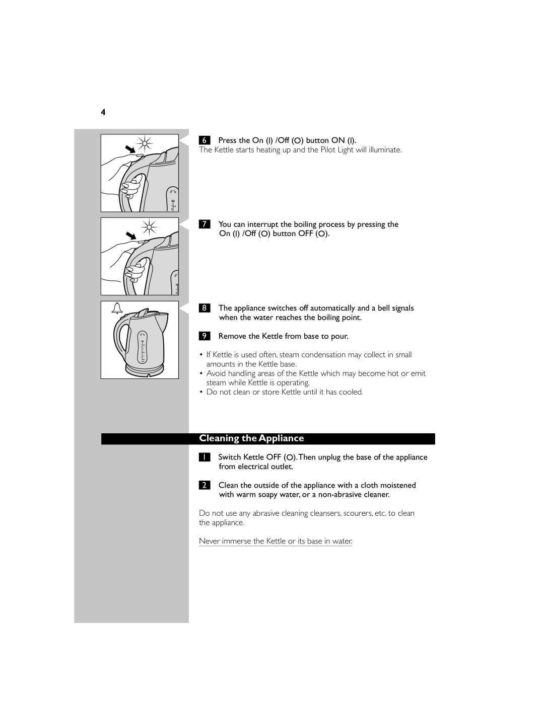 Philips HD4651 manual Cleaning the Appliance 