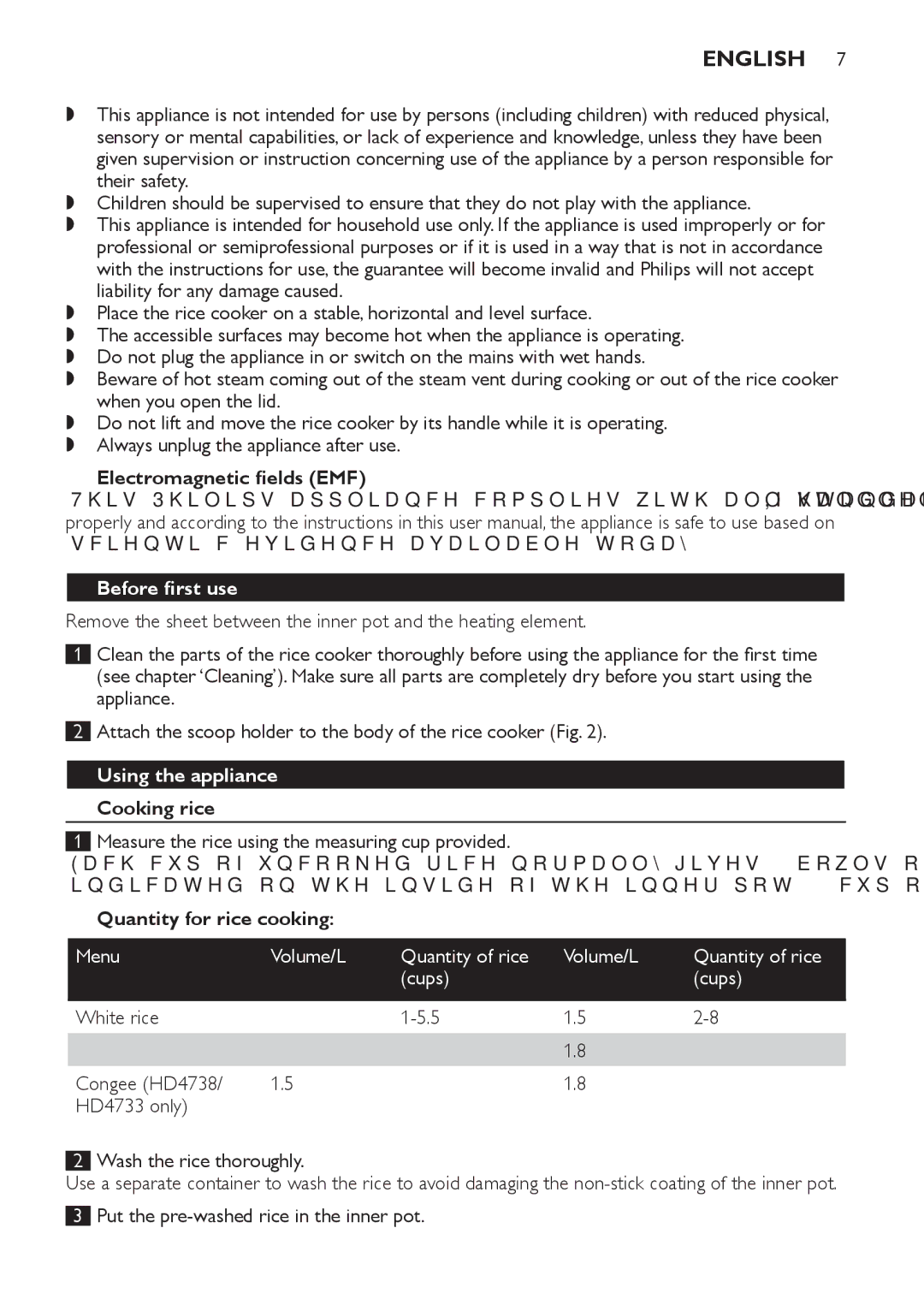 Philips HD4733, HD4738, HD4723, HD4728 manual Before first use, Using the appliance 