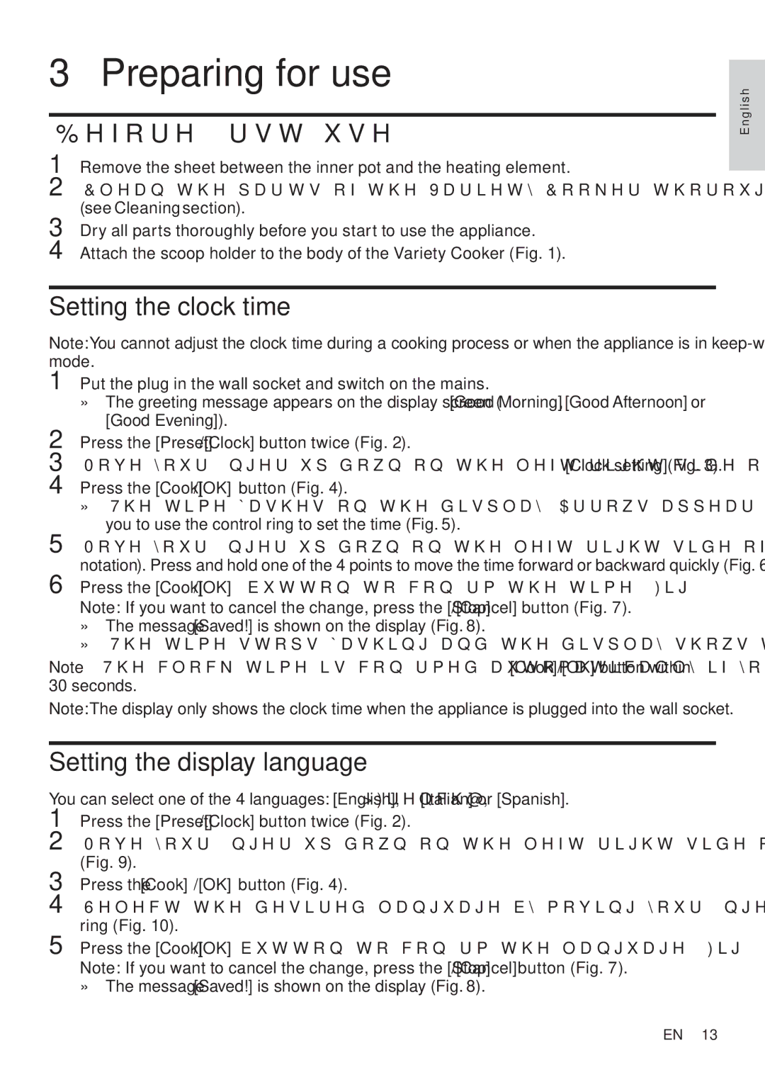 Philips HD4779 user manual Preparing for use 