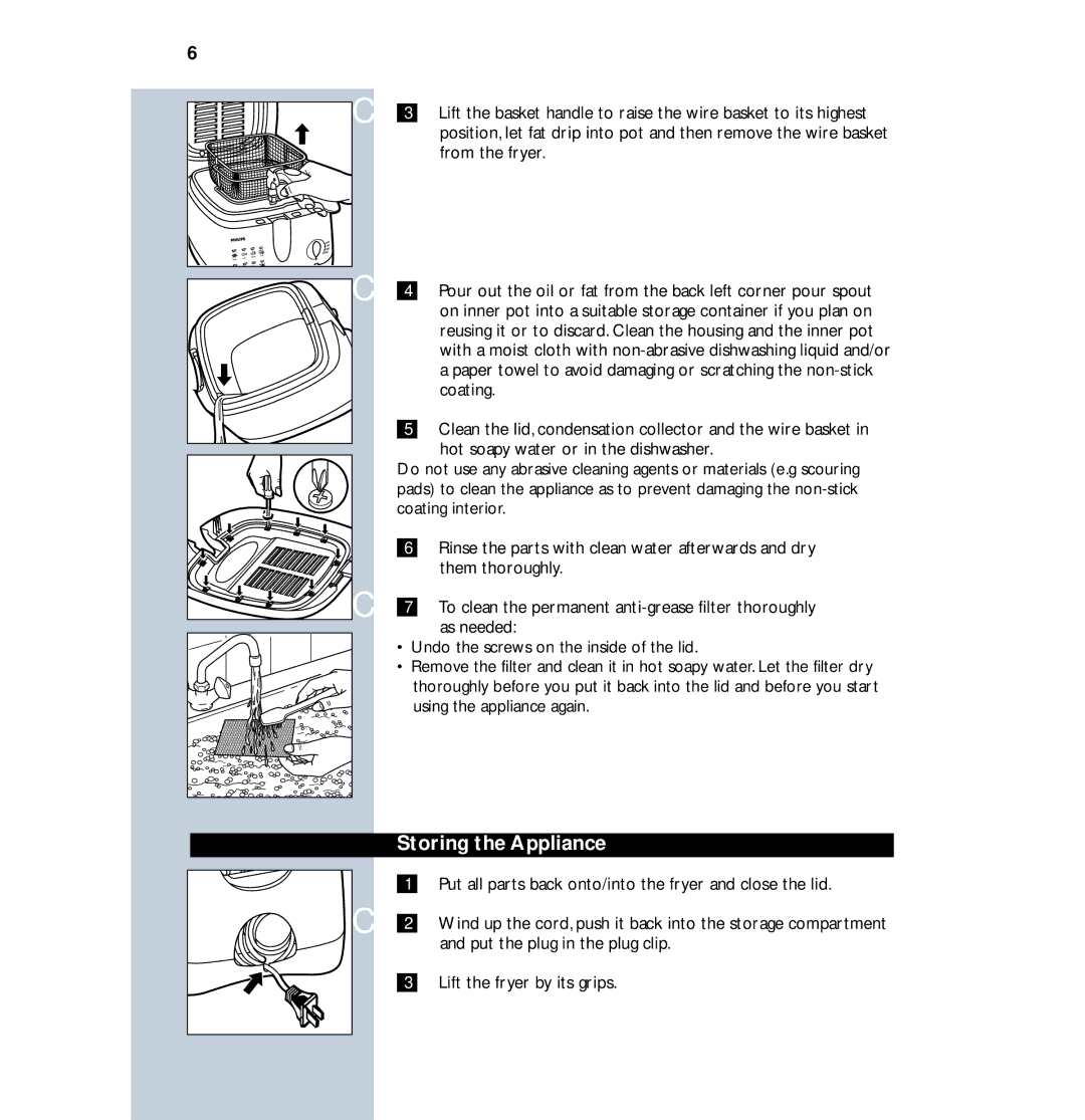 Philips HD6122 manual Storing the Appliance 