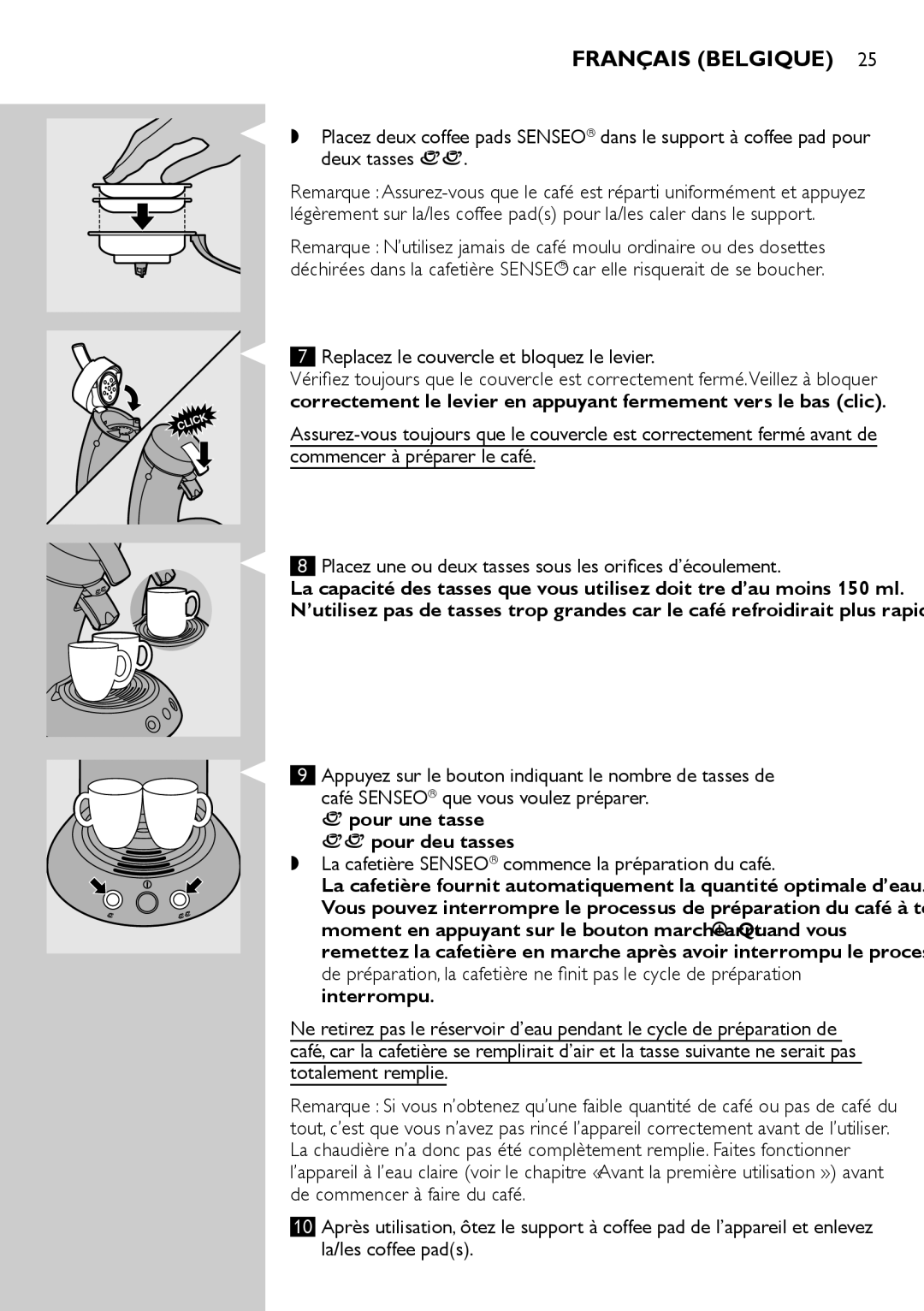 Philips HD7805 manual Français Belgique 