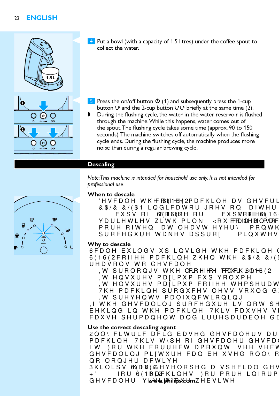 Philips HD7850 manual Descaling, When to descale, Why to descale, Use the correct descaling agent 