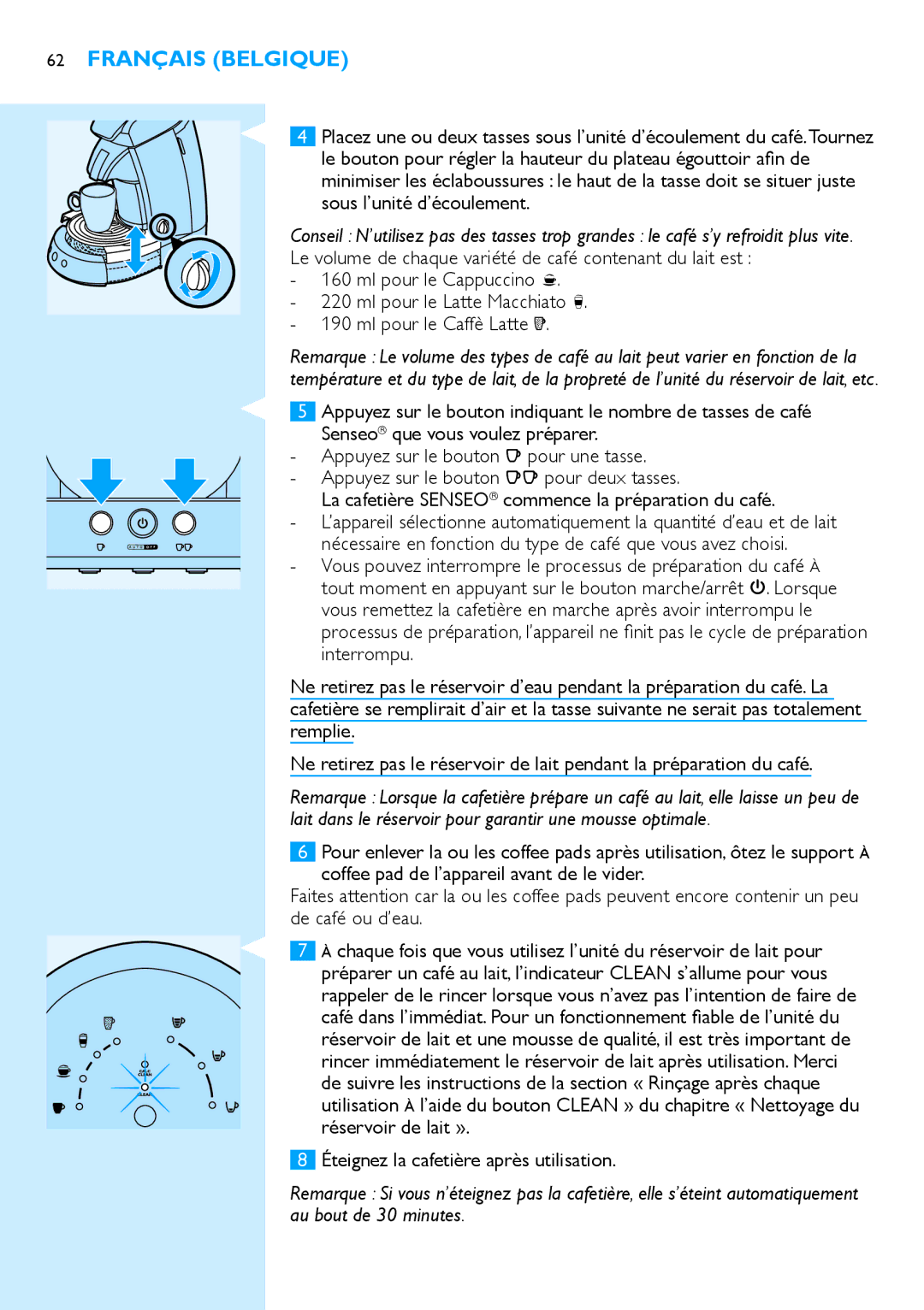 Philips HD7850 manual Éteignez la cafetière après utilisation 