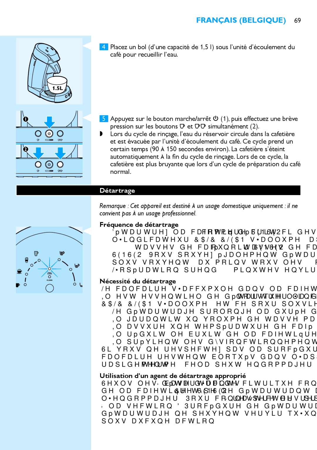 Philips HD7850 manual Détartrage, Fréquence de détartrage, Nécessité du détartrage 