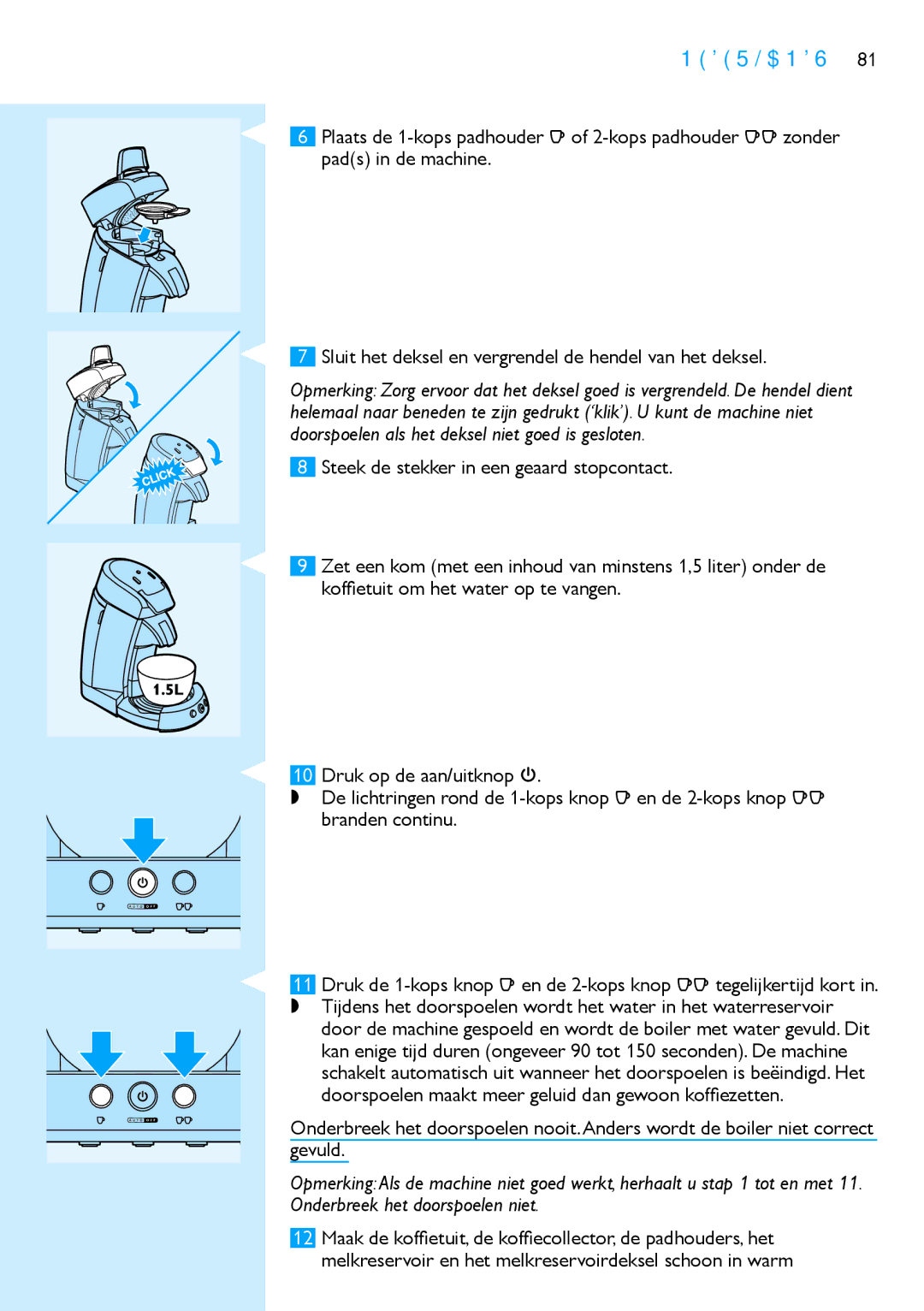 Philips HD7850 manual Nederlands 