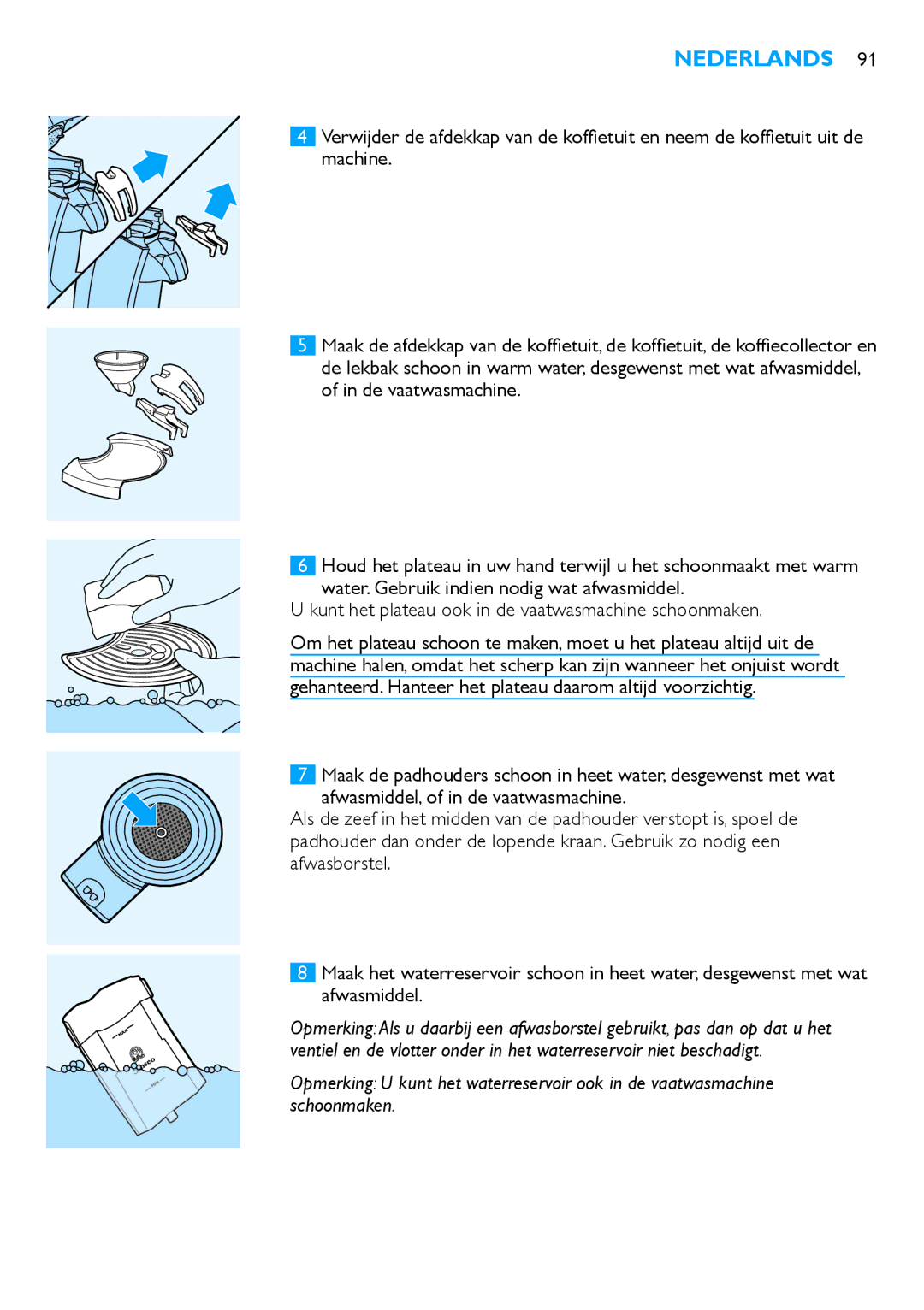 Philips HD7850 manual Nederlands 