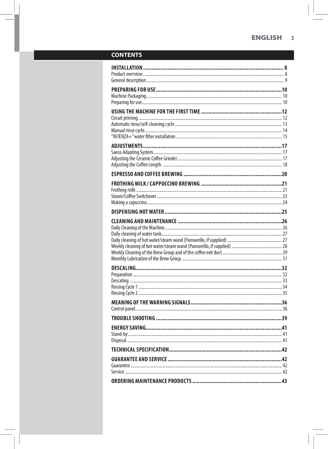 Philips HD8745, HD8743, HD8747 user manual English, Contents 