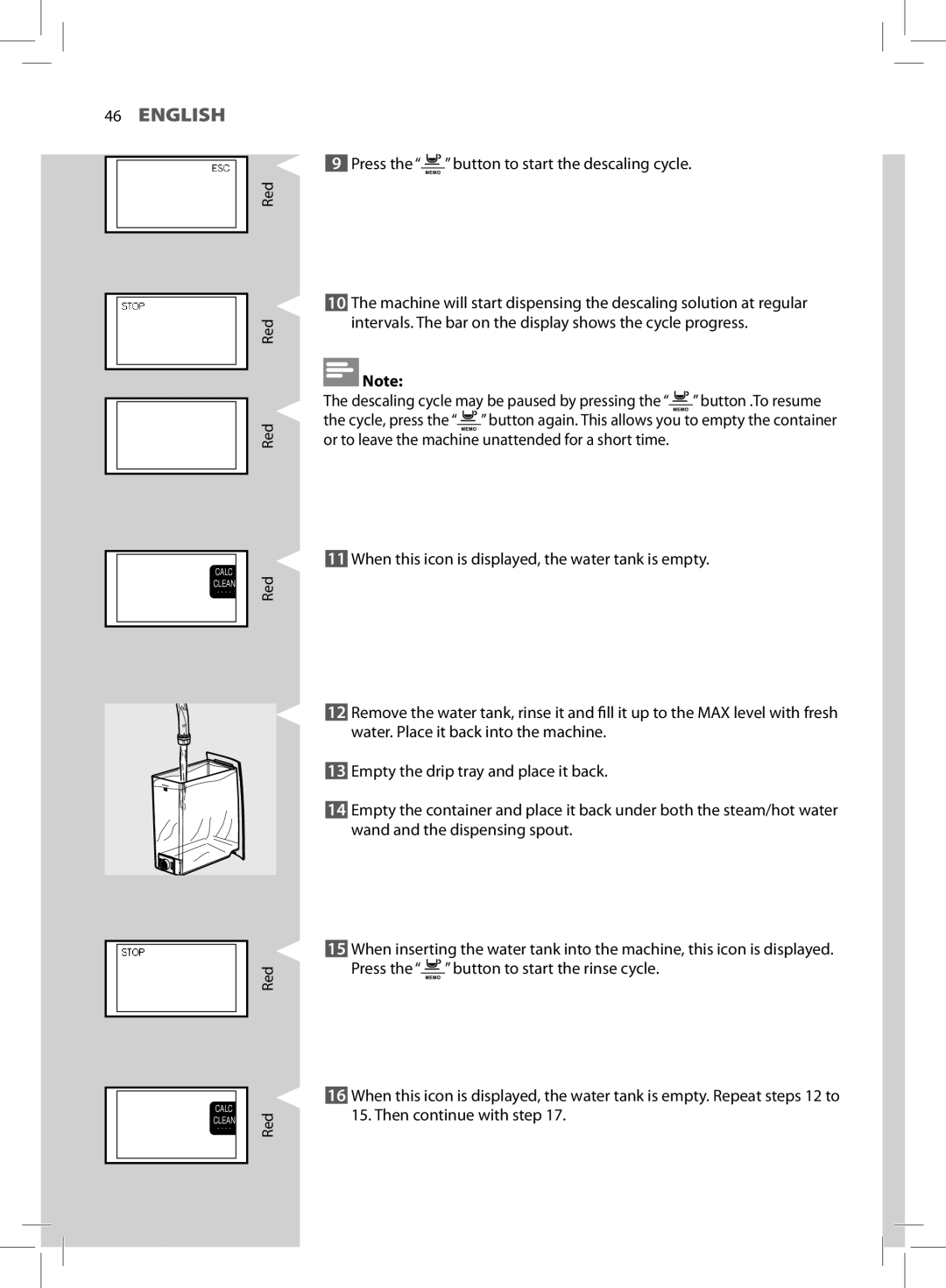 Philips HD8752, HD8881 user manual Red 