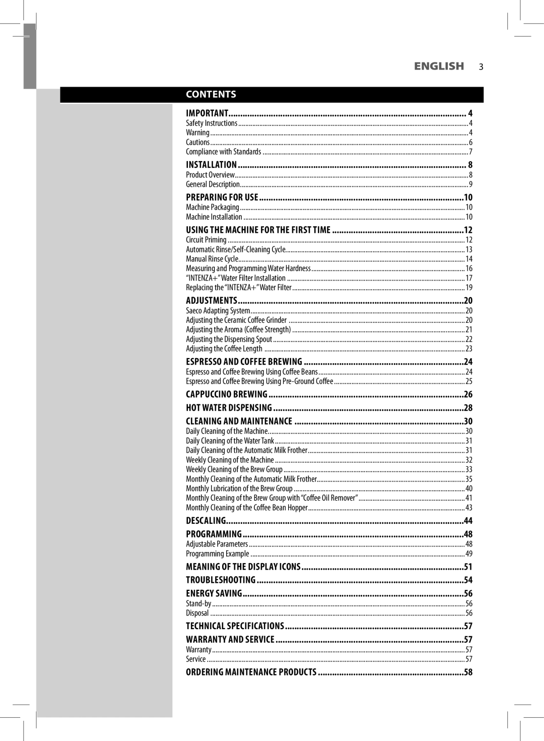 Philips HD8881, HD8752 user manual English, Contents 