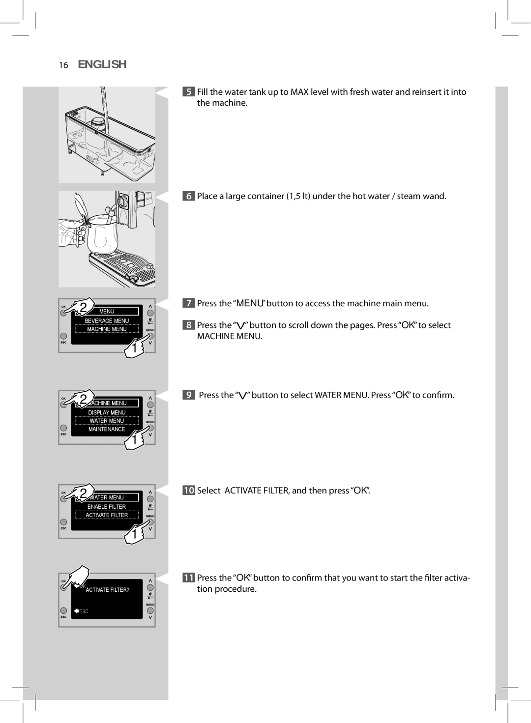 Philips HD8857, HD8855 user manual Okactivate FILTER? 