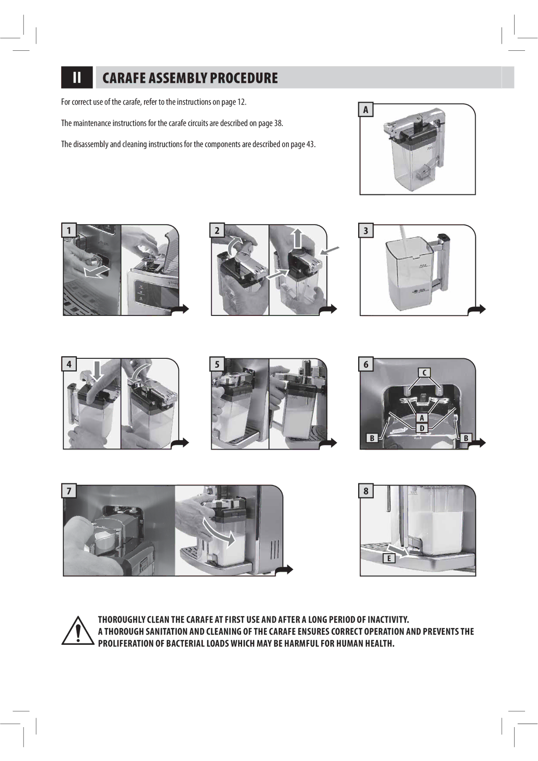 Philips HD8943, HD8944, Saxelsis manual II Carafe Assembly Procedure 