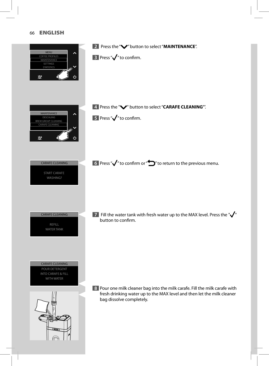 Philips HD8964 user manual Start Carafe WASHING? 