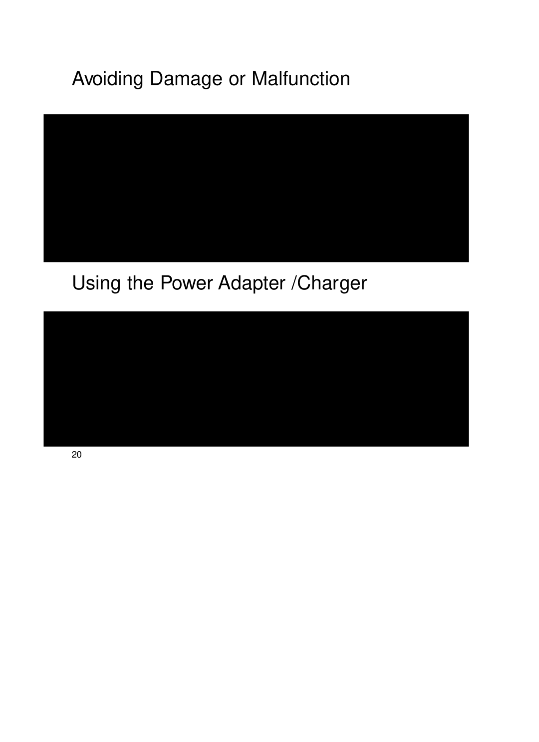 Philips HDD060 user manual Avoiding Damage or Malfunction, Using the Power Adapter /Charger 