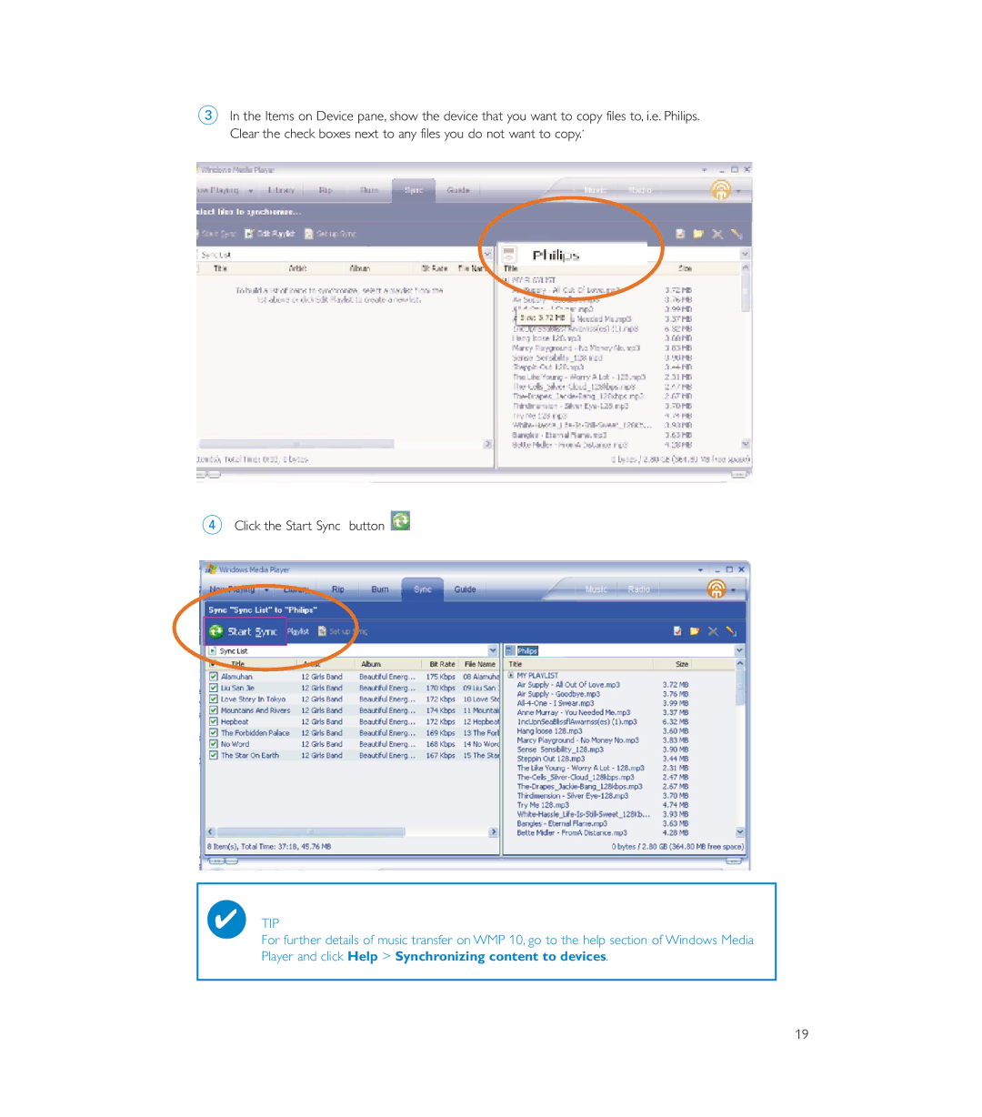 Philips HDD085 user manual Tip 