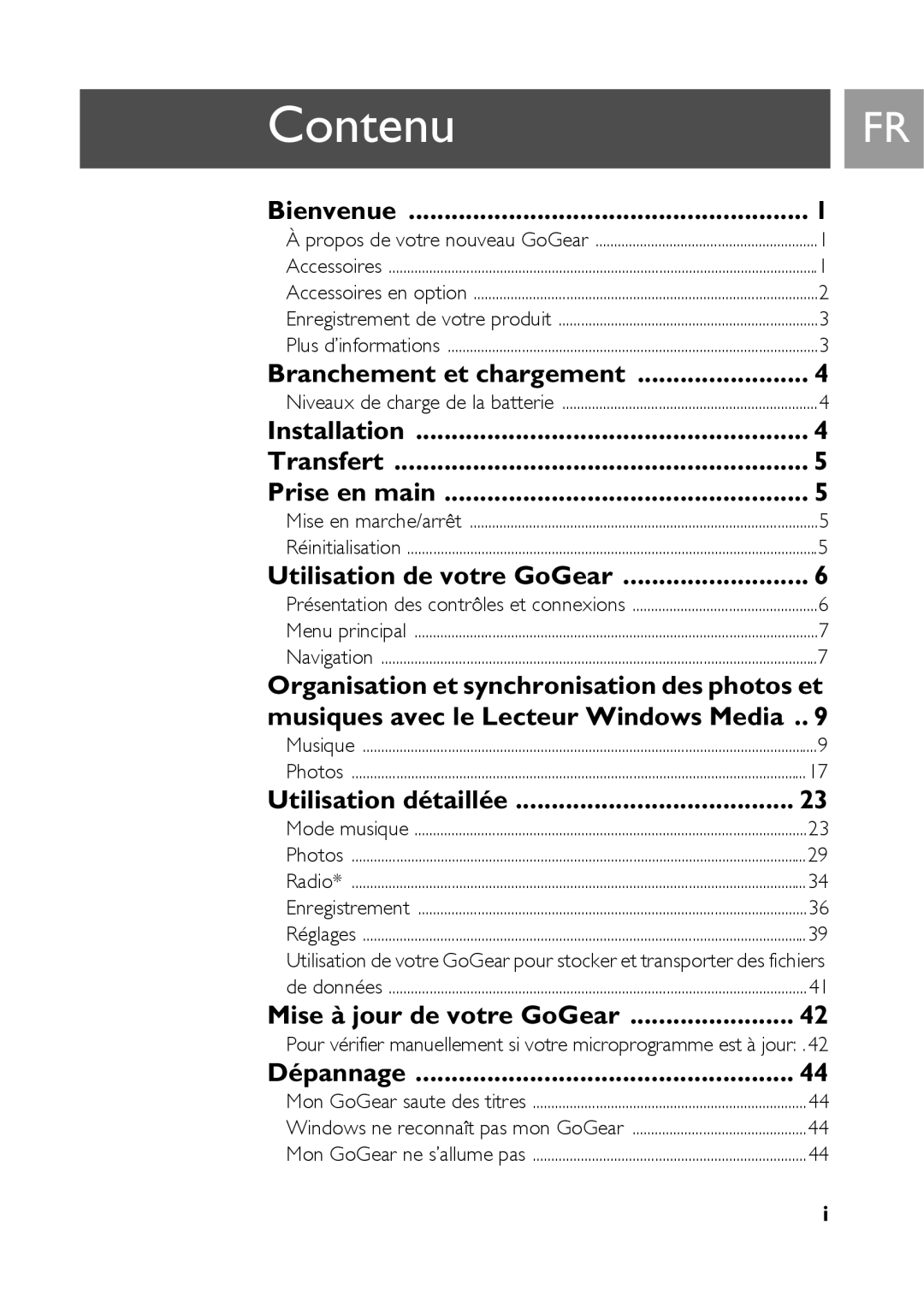 Philips HDD6320, HD6630, HDD6335 user manual ContenuFR 