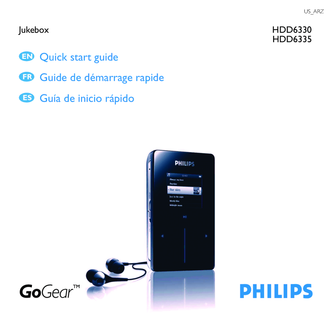 Philips quick start Jukebox HDD6330 HDD6335 