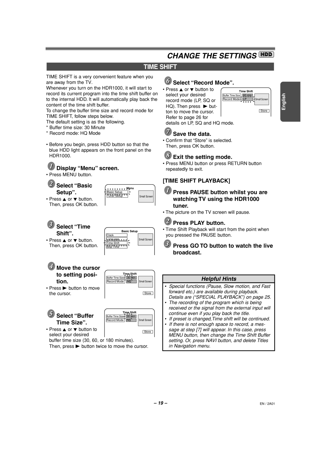 Philips HDR1000/01 specifications Time Shift 