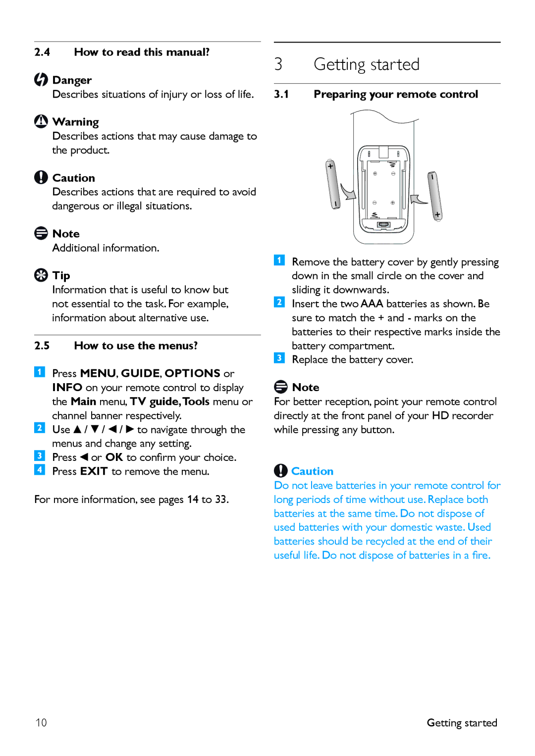 Philips HDT 8520 Getting started, How to read this manual?, Tip, For more information, see pages 14 to 