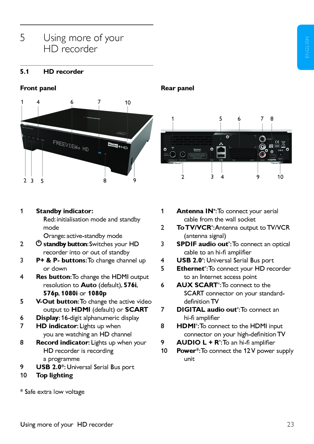 Philips HDT 8520 manual Using more of your HD recorder 