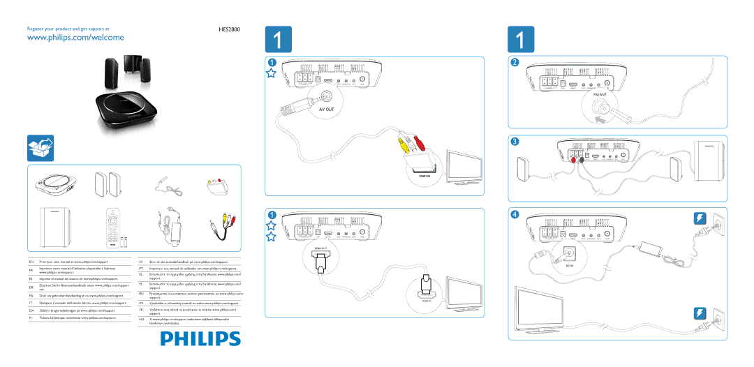 Philips HES2800/12 user manual Fm Ant 