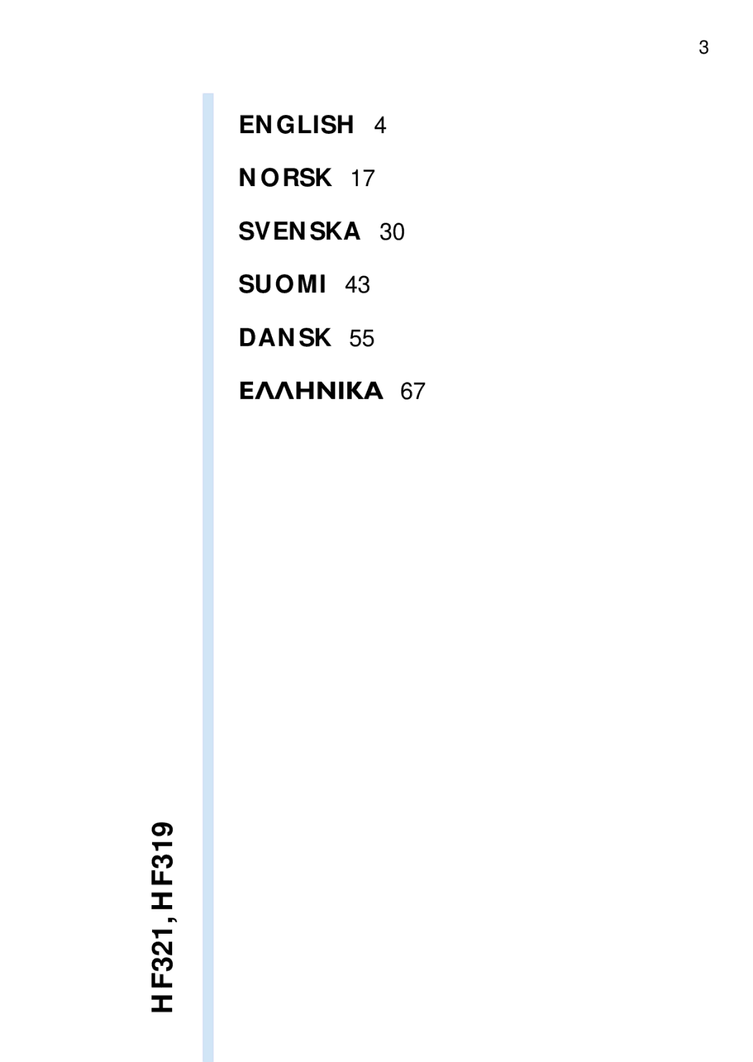 Philips manual HF321, HF319 
