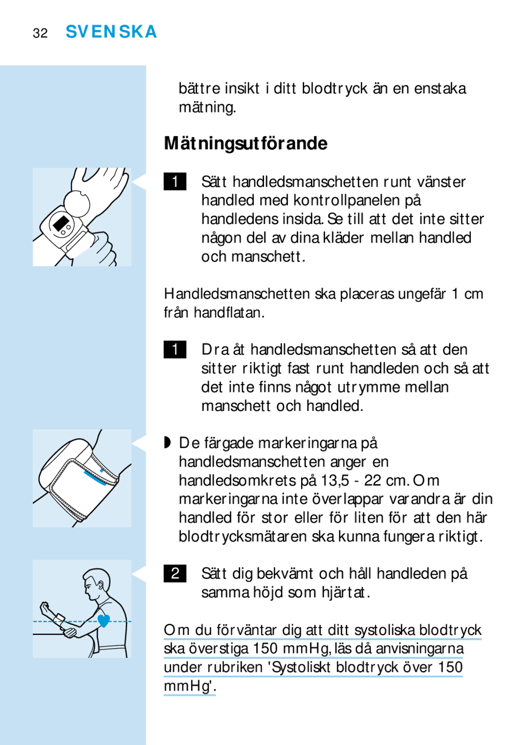 Philips HF321, HF319 manual Mätningsutförande 