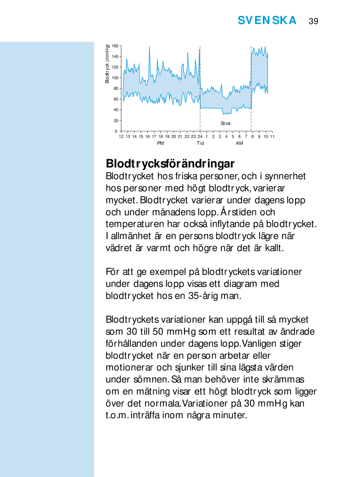 Philips HF321, HF319 manual Blodtrycksförändringar 