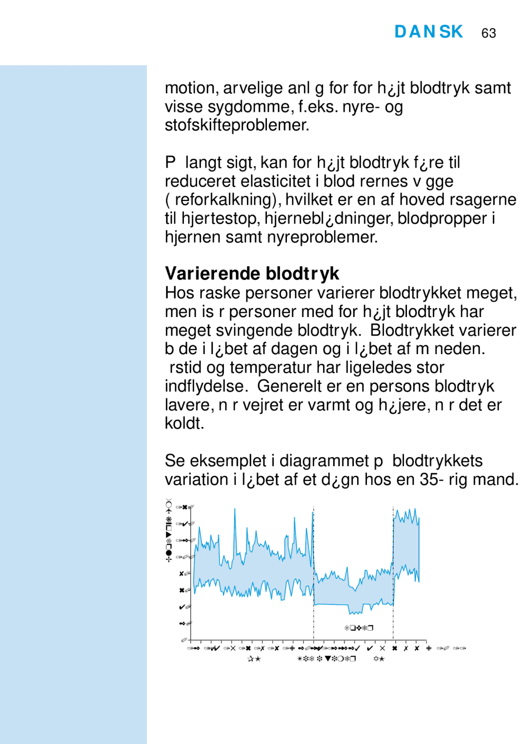 Philips HF321, HF319 manual Varierende blodtryk 