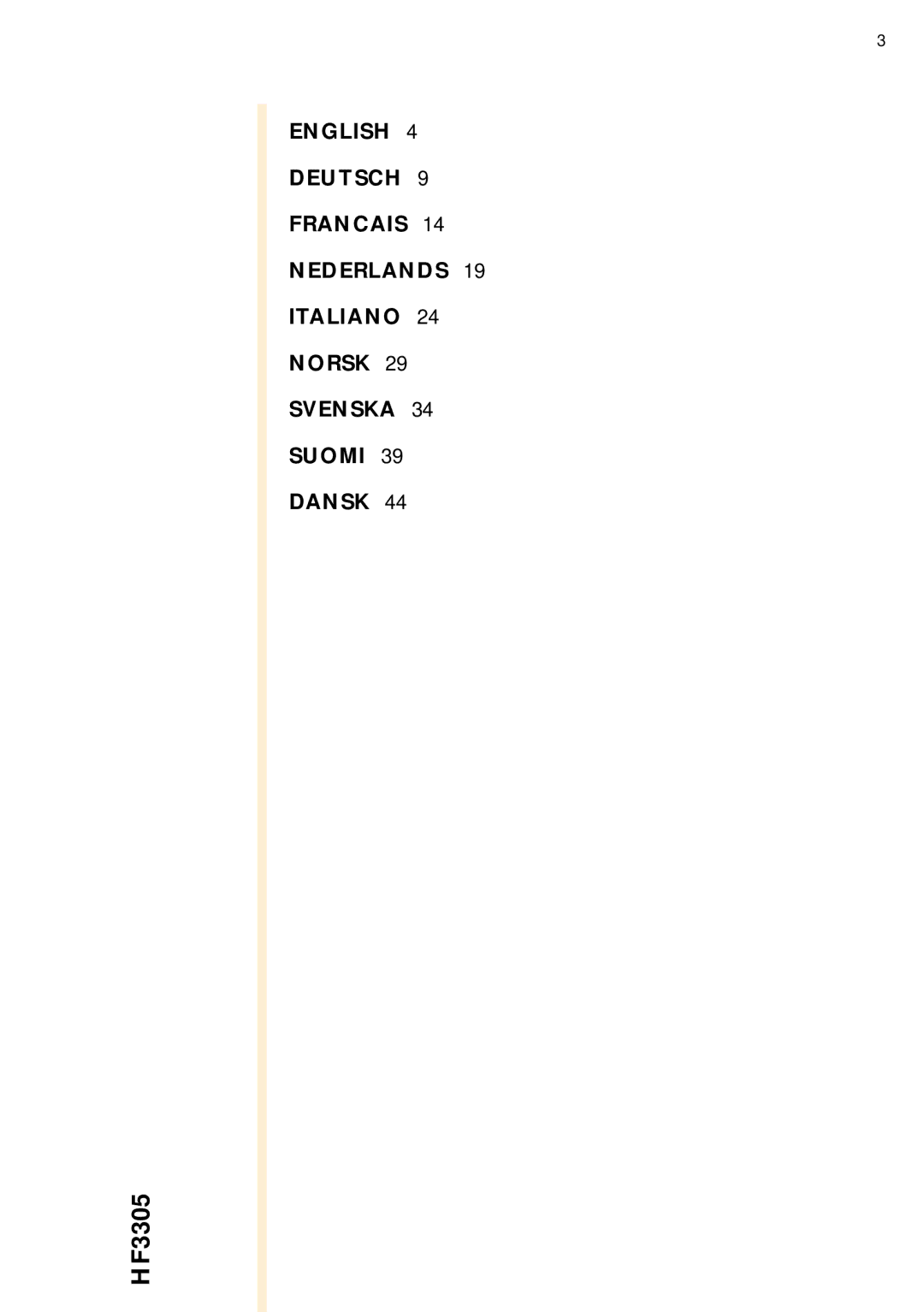 Philips HF3305 manual 