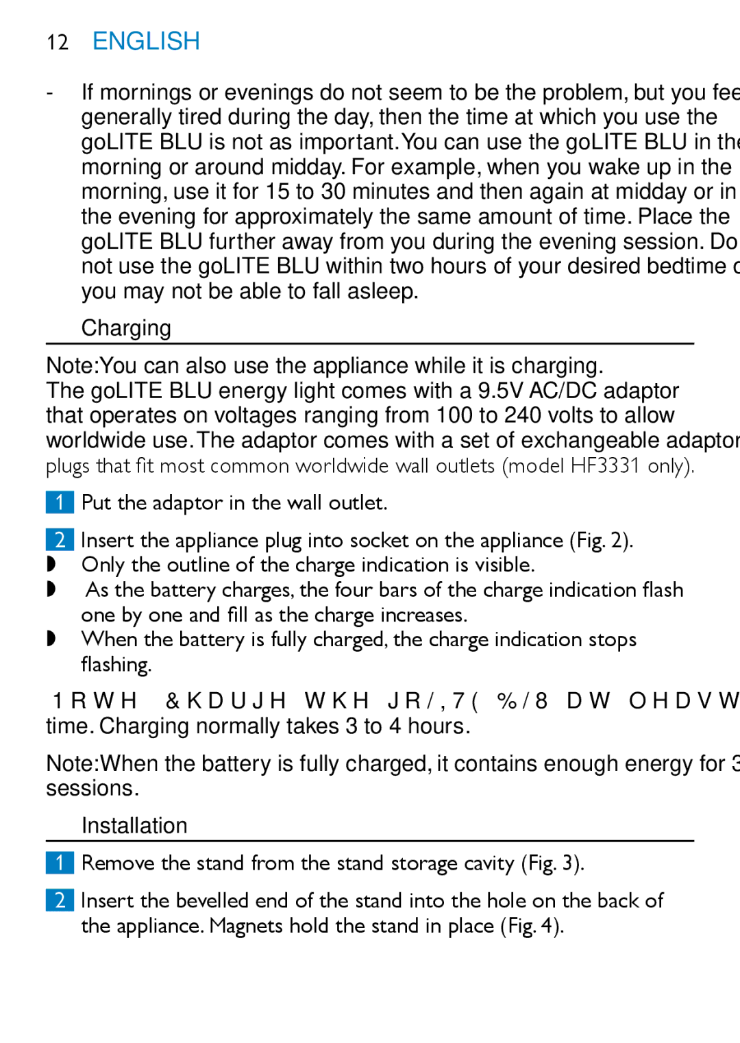 Philips HF3331, HF3332 manual Charging, Installation 