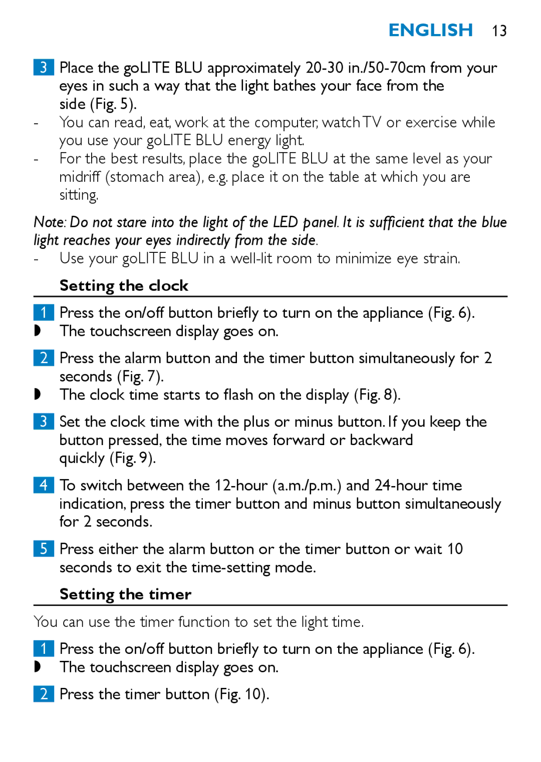 Philips HF3332, HF3331 manual Setting the clock, Setting the timer 