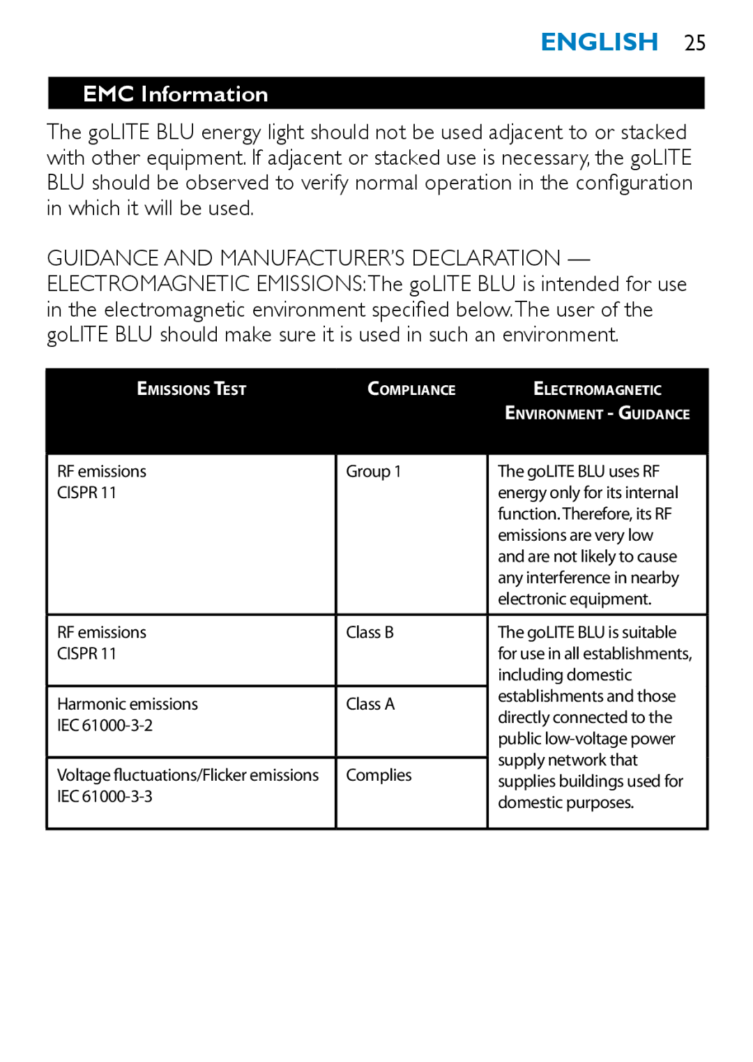 Philips HF3332/60 manual EMC Information, Cispr 