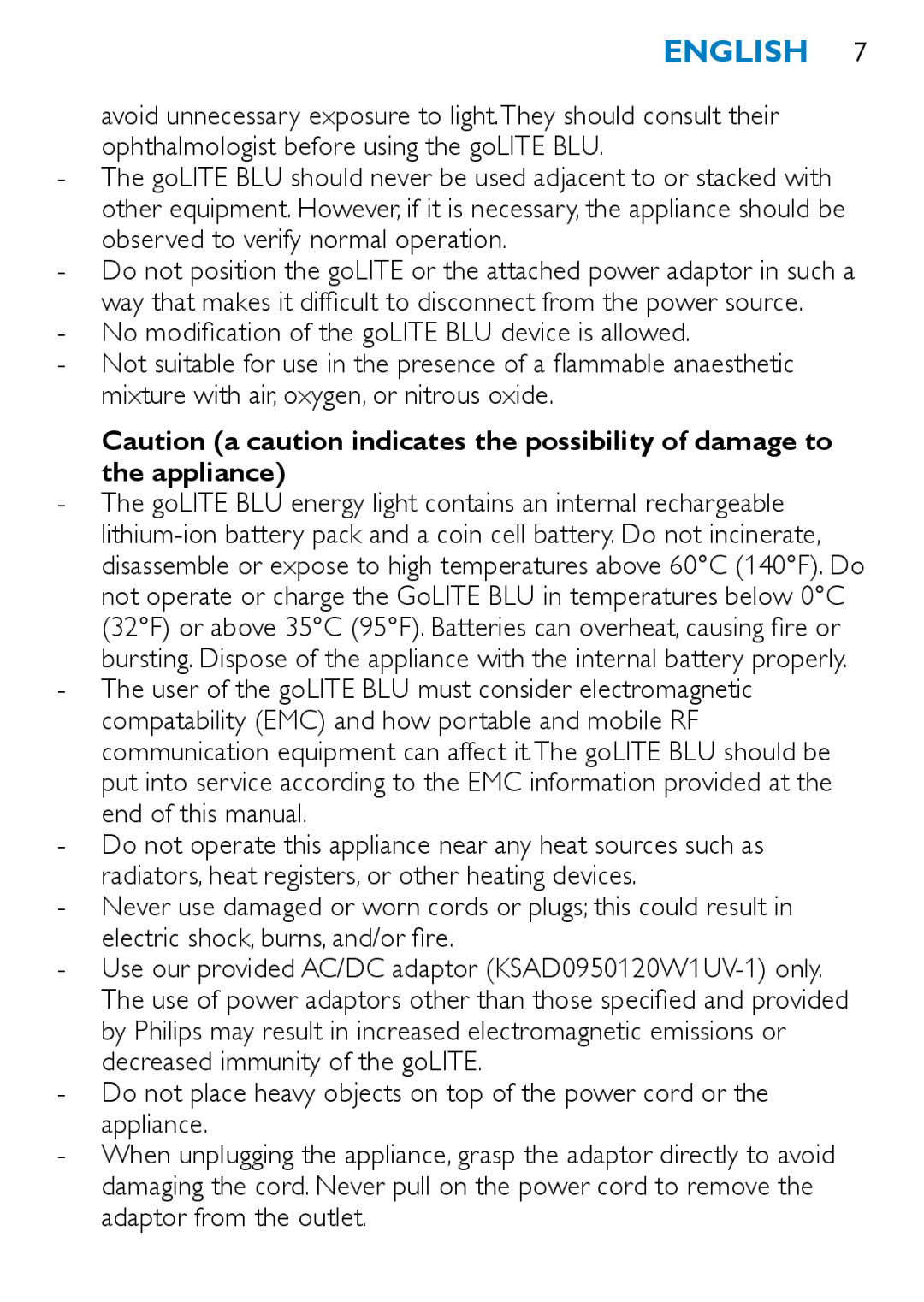 Philips HF3332/60 manual English 