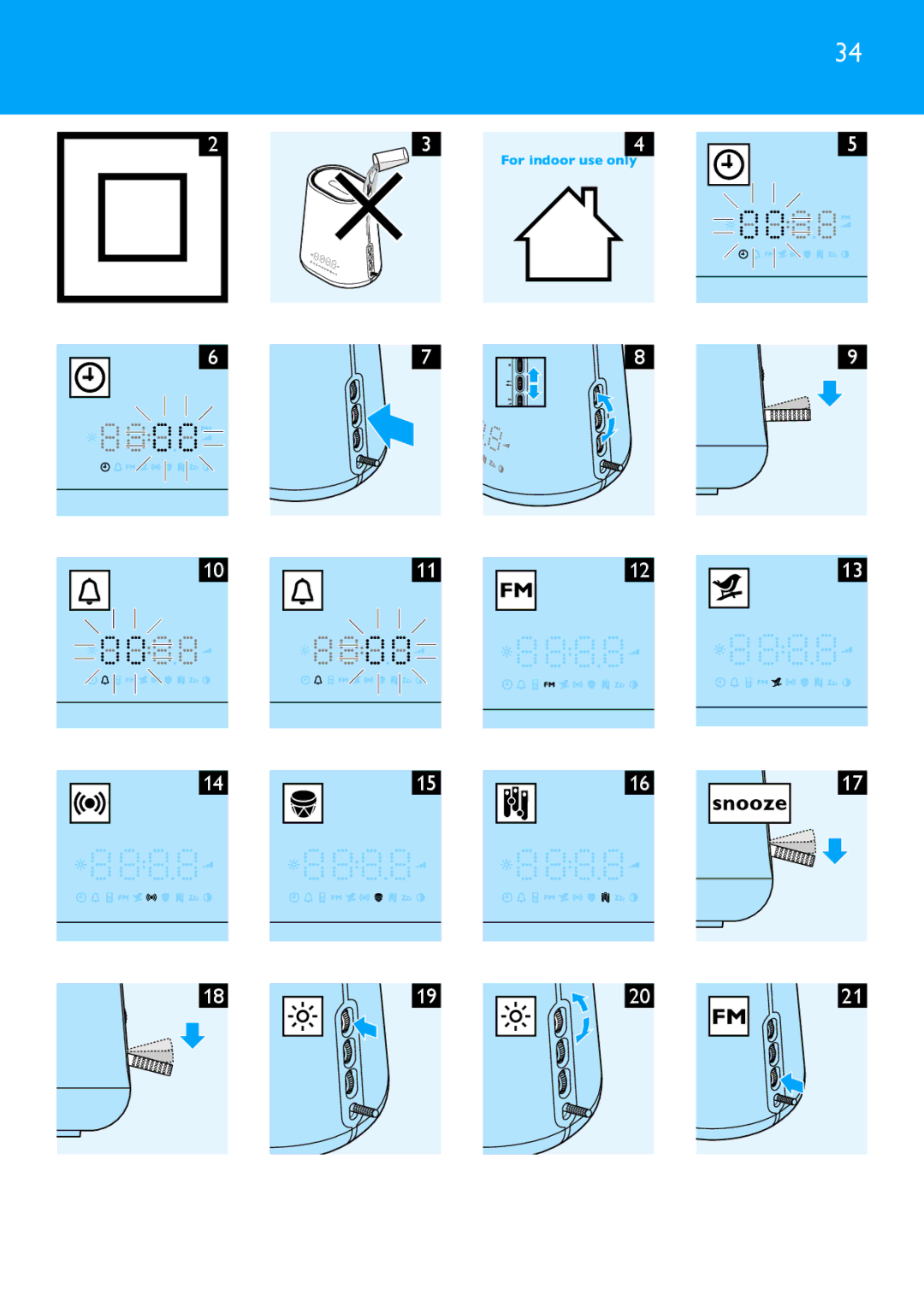 Philips HF3480 manual For indoor use only 