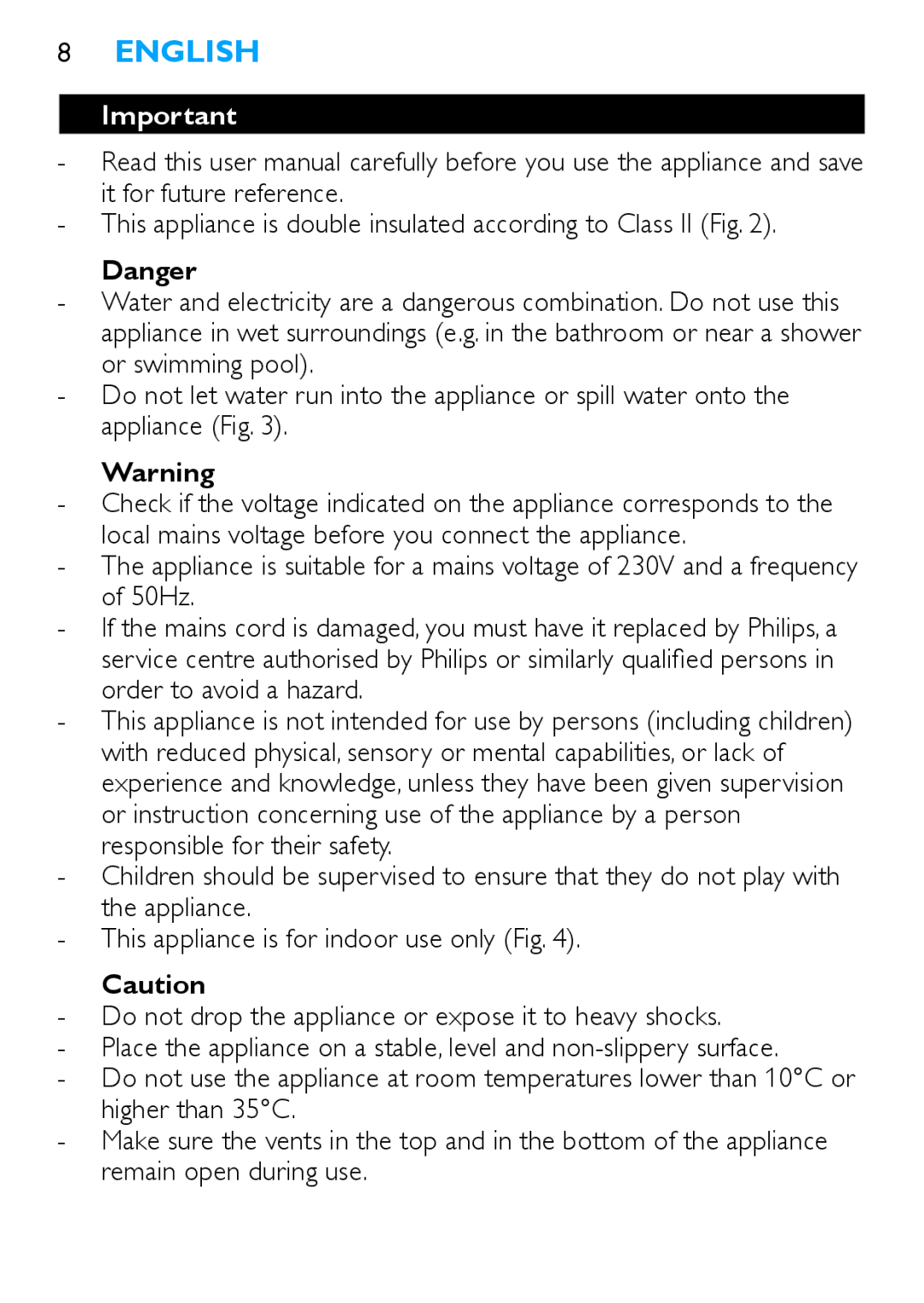 Philips HF3480 manual English 