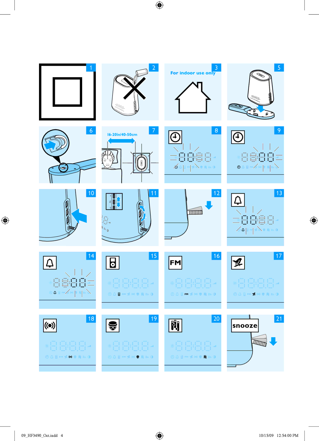 Philips HF3490/60 manual For indoor use only 