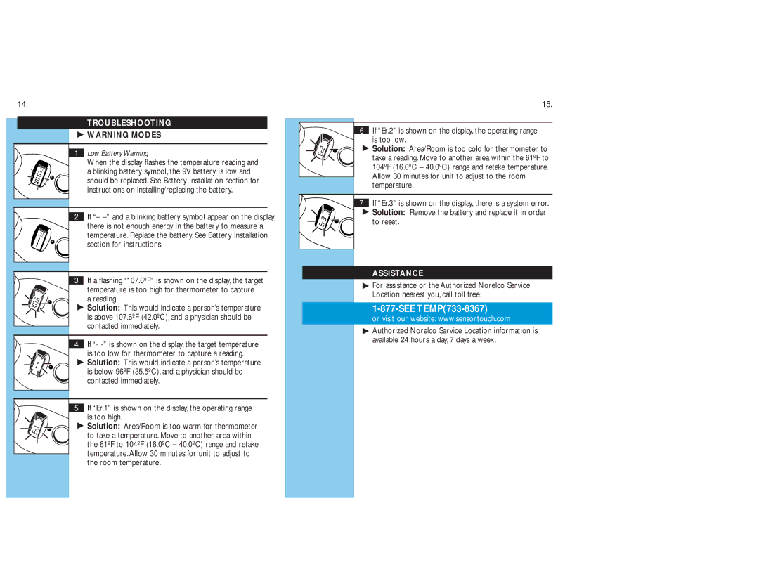 Philips HF370/HF375 manual Troubleshooting, Assistance 