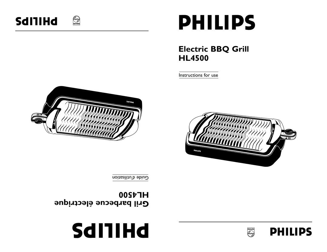 Philips manual Electric BBQ Grill HL4500 