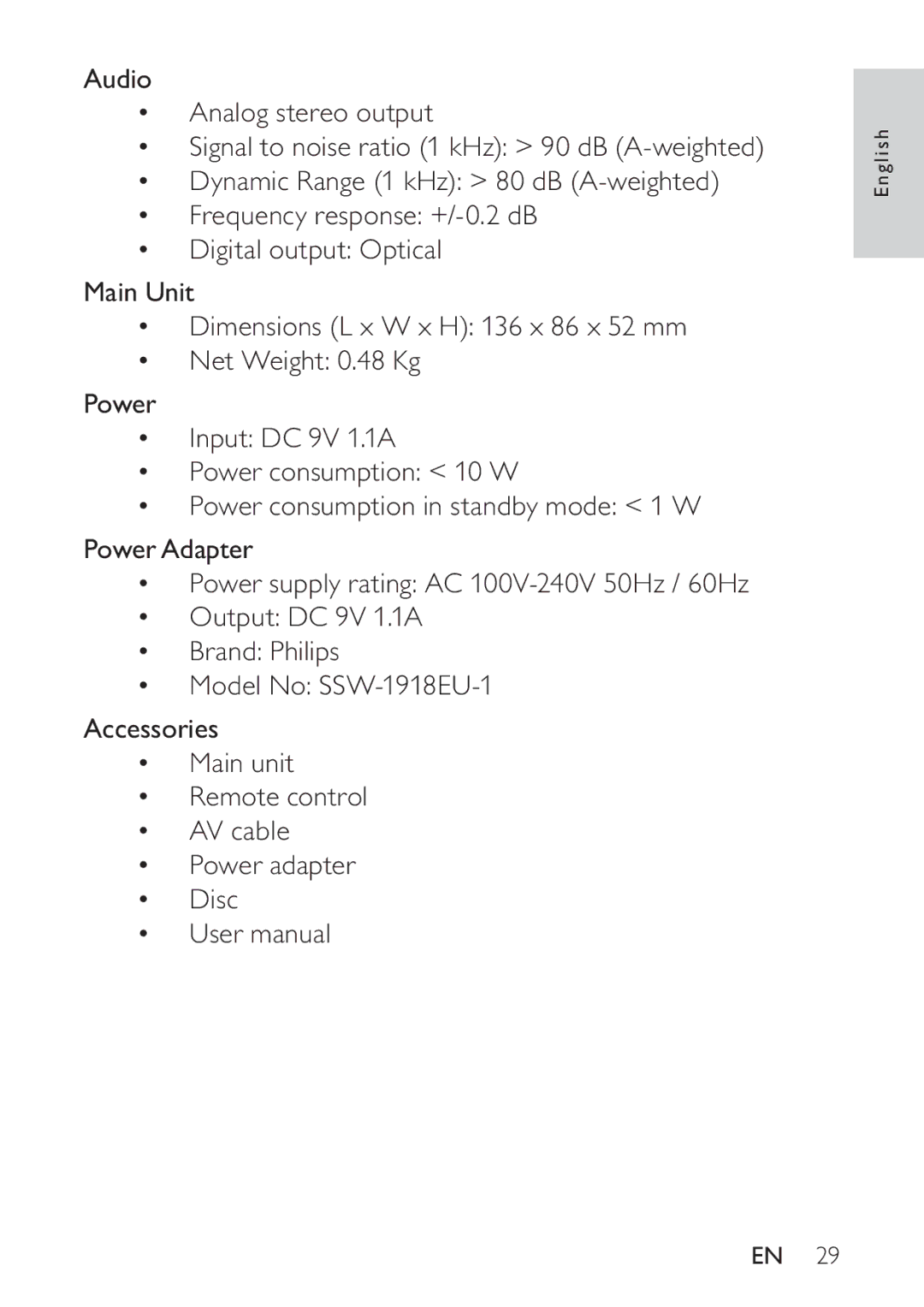 Philips HMP3000 user manual English 