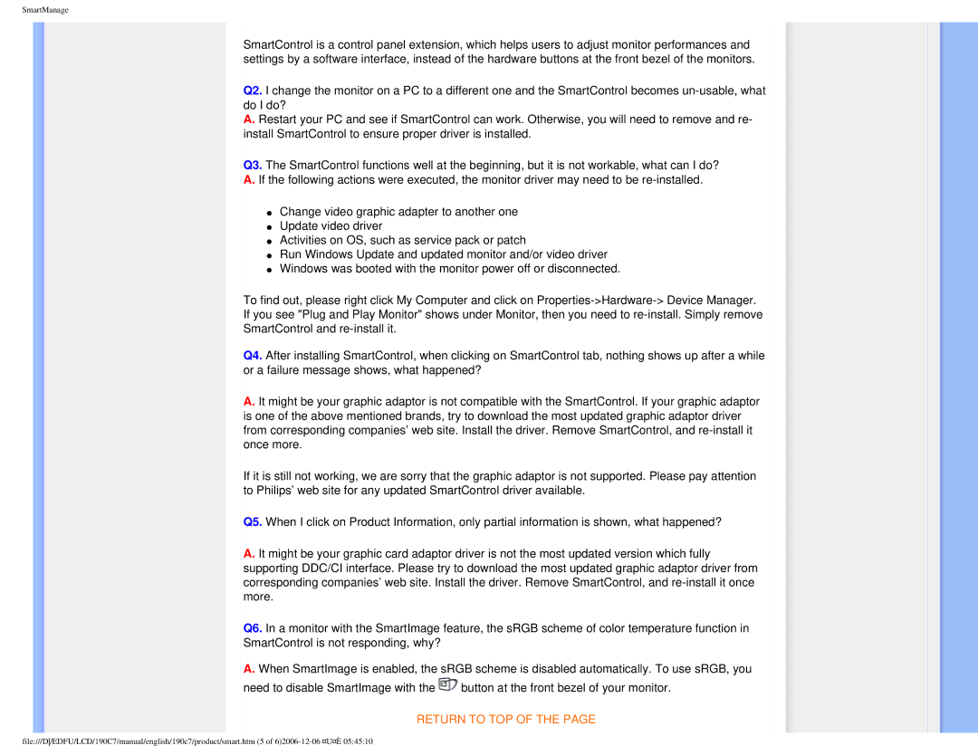 Philips HNC7190T user manual Return to TOP 