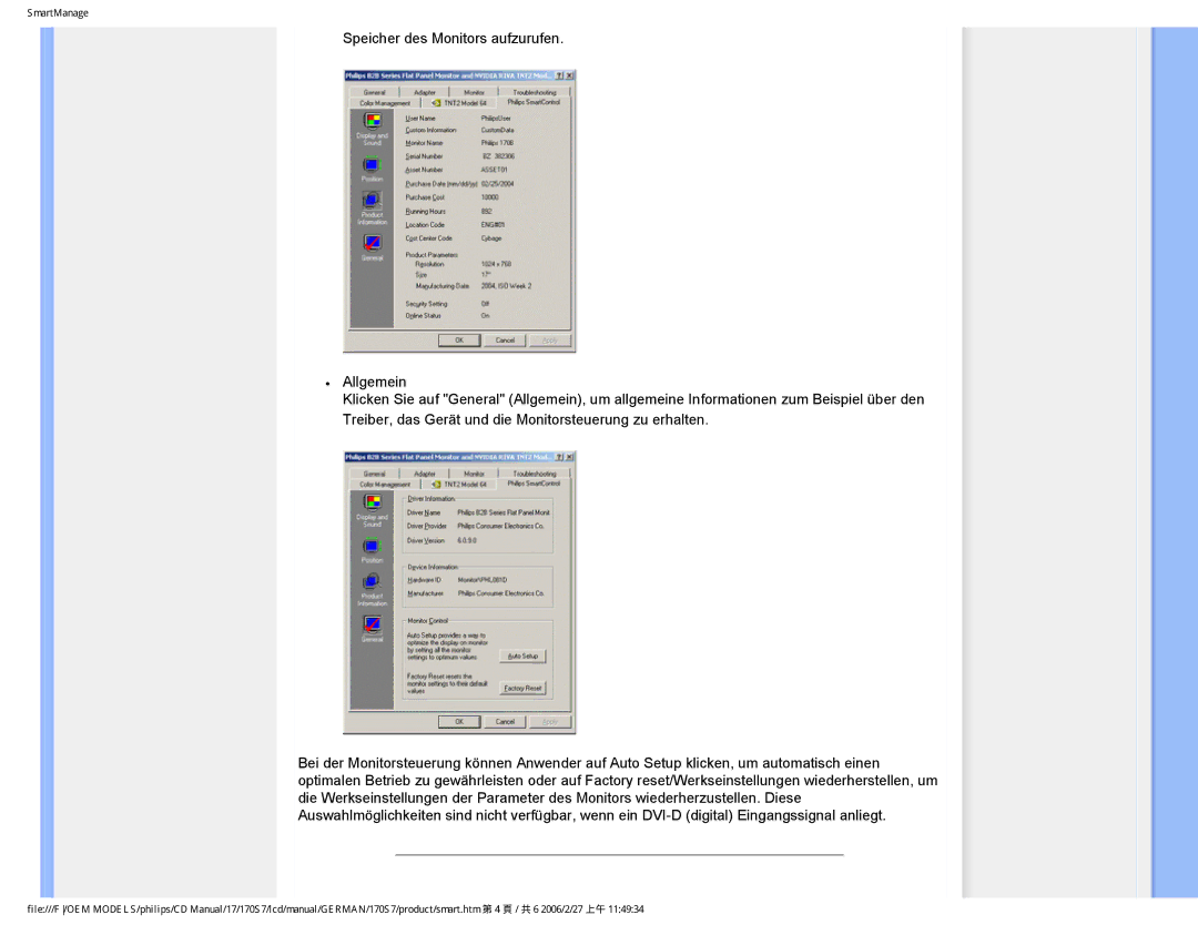 Philips HNS7170T user manual SmartManage 