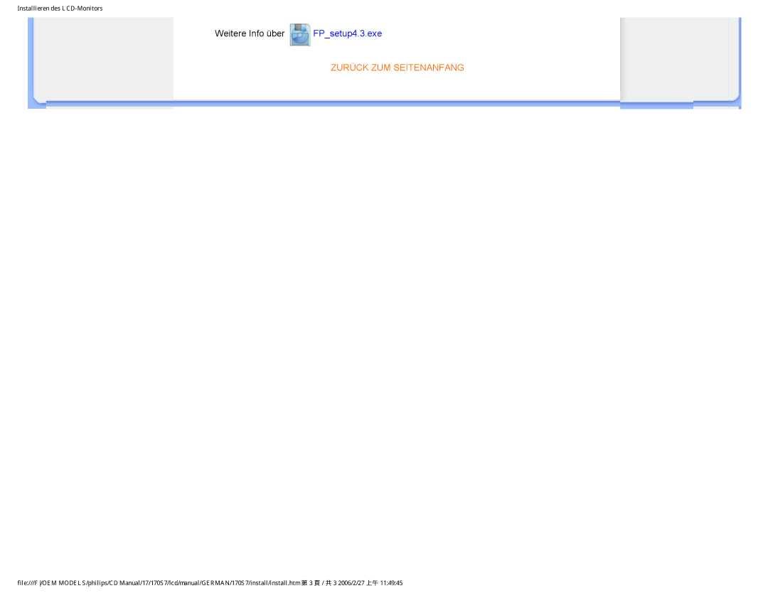 Philips HNS7170T user manual Weitere Info über FPsetup4.3.exe 