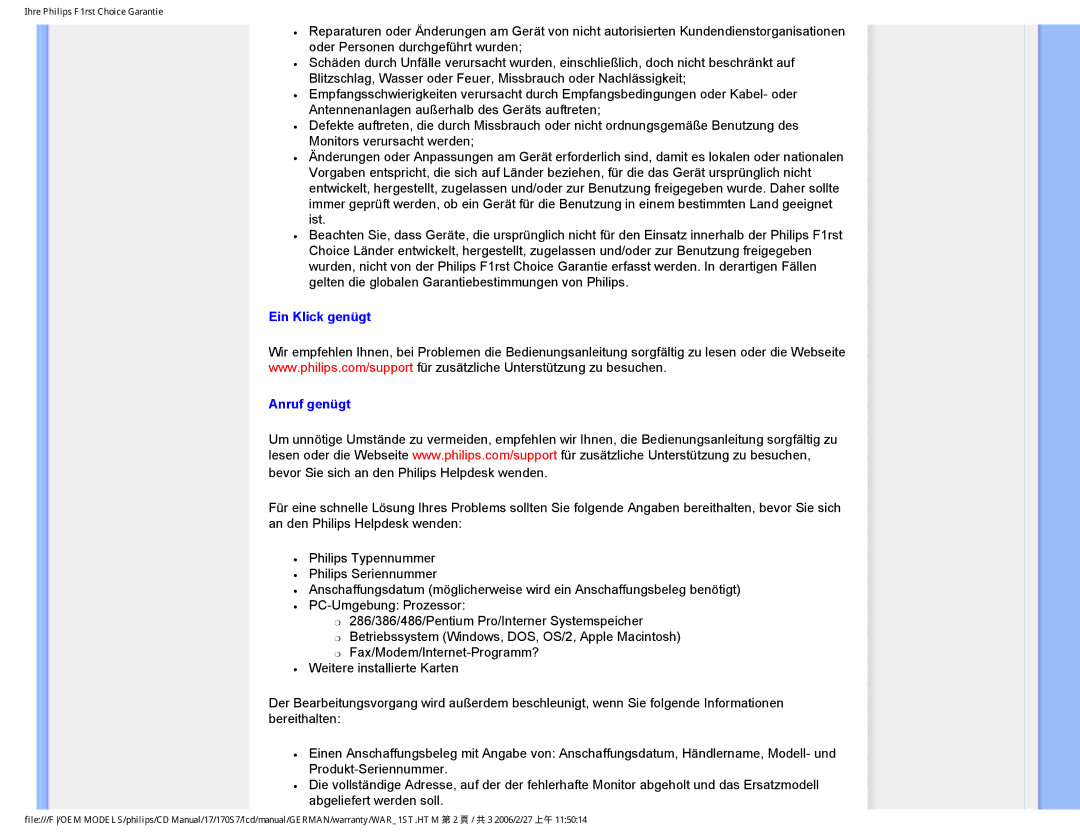 Philips HNS7170T user manual Ein Klick genügt, Anruf genügt 