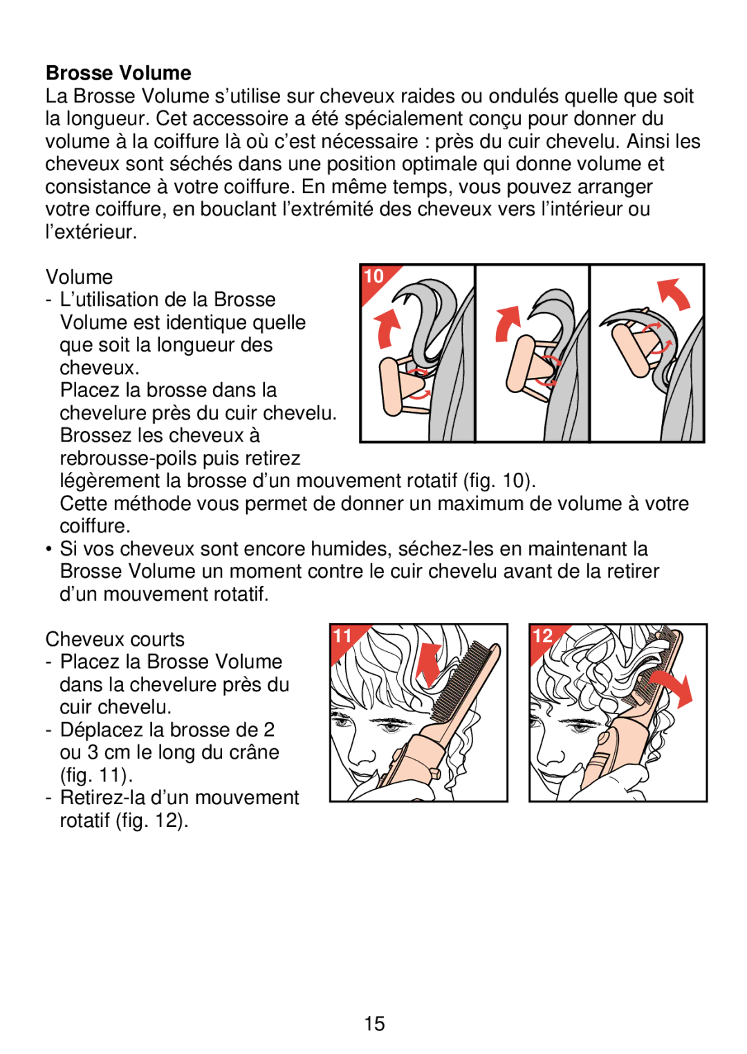 Philips HP 4489 manual Brosse Volume 