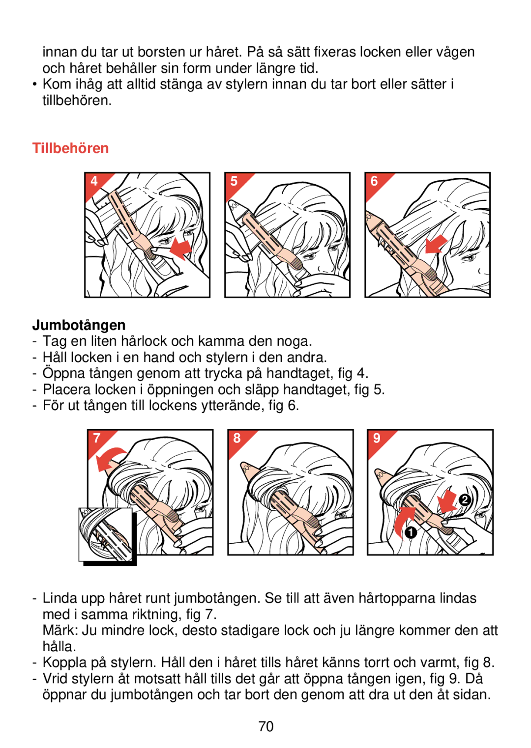 Philips HP 4489 manual Tillbehören, Jumbotången 