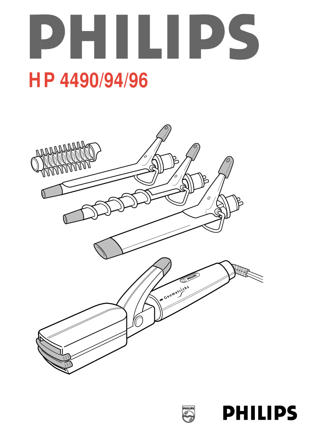Philips HP 4490, HP 4494, HP 4496 manual HP 4490/94/96 