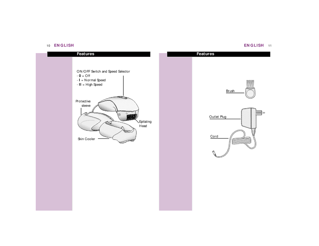 Philips HP 6433/PB manual Features 