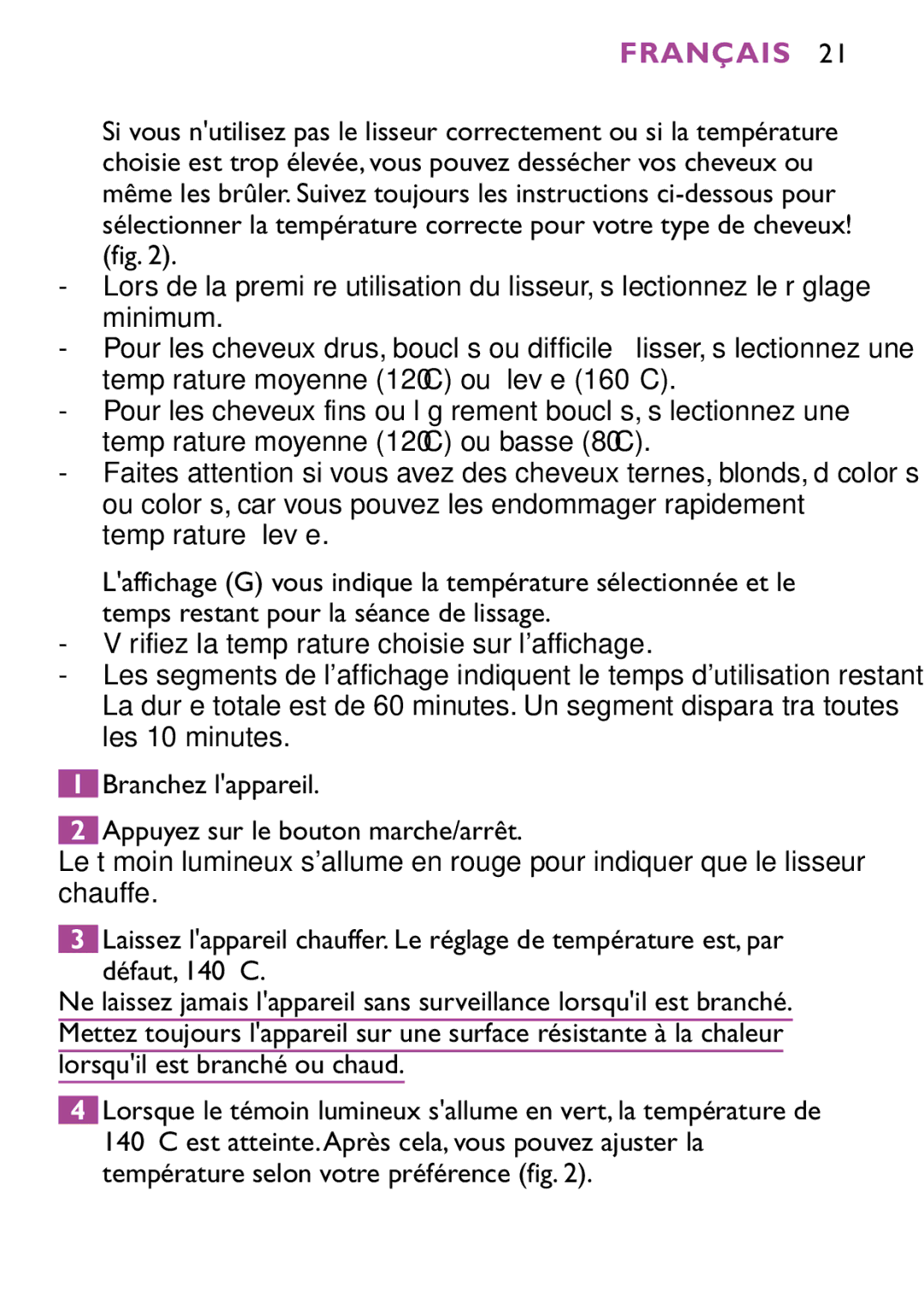 Philips HP4647 manual Français 