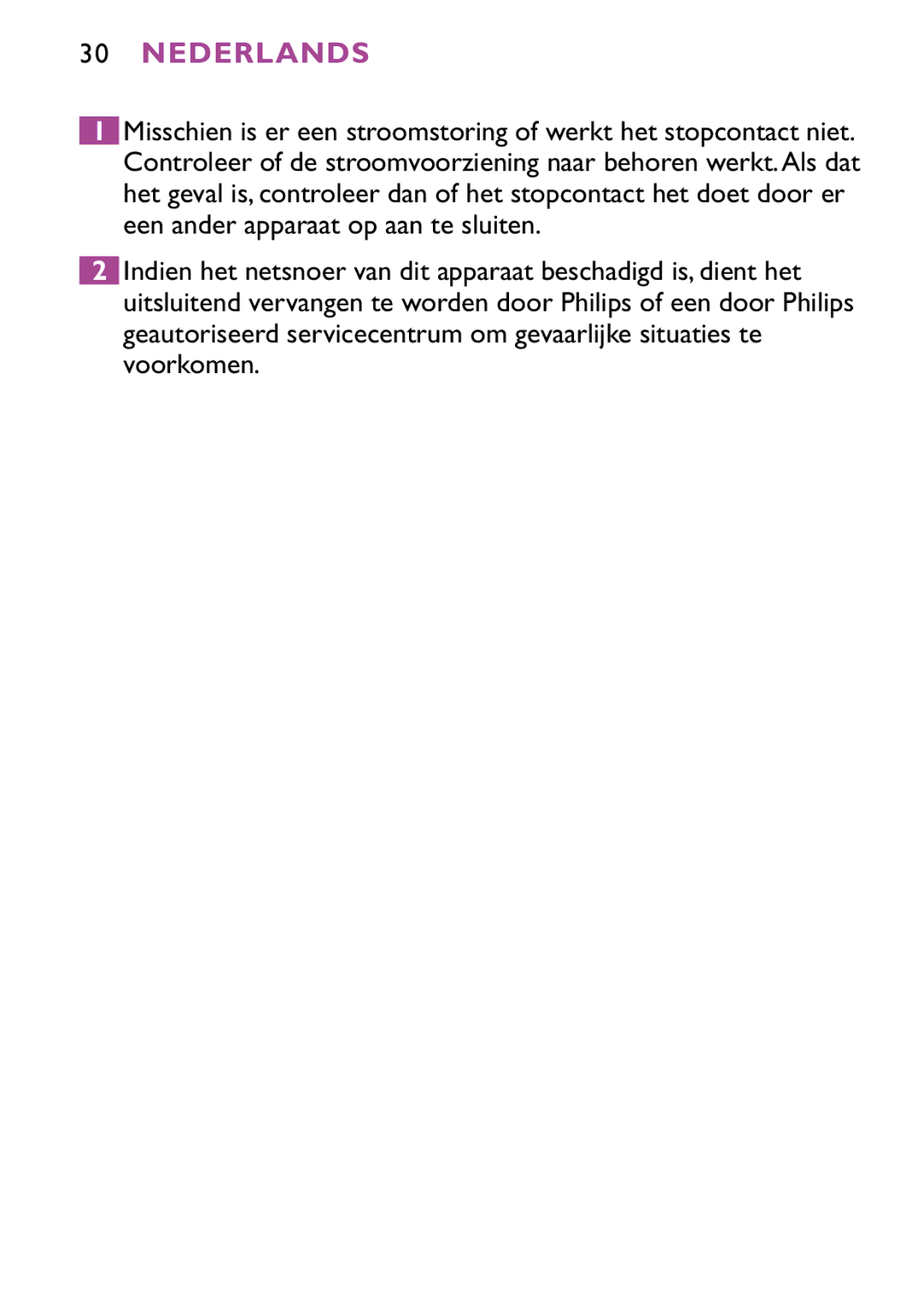 Philips HP4647 manual Nederlands 